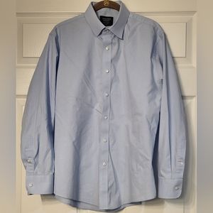 Men's Nordstrom Tech Smart Trim Fit Blue Dress Shirt Size 16 32-33